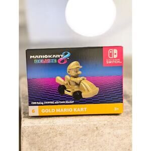 McDonald’s Happy Meal Toy Mario Kart 8 Deluxe #6 Gold Mario Kart Rare!